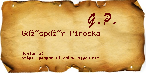 Gáspár Piroska névjegykártya
